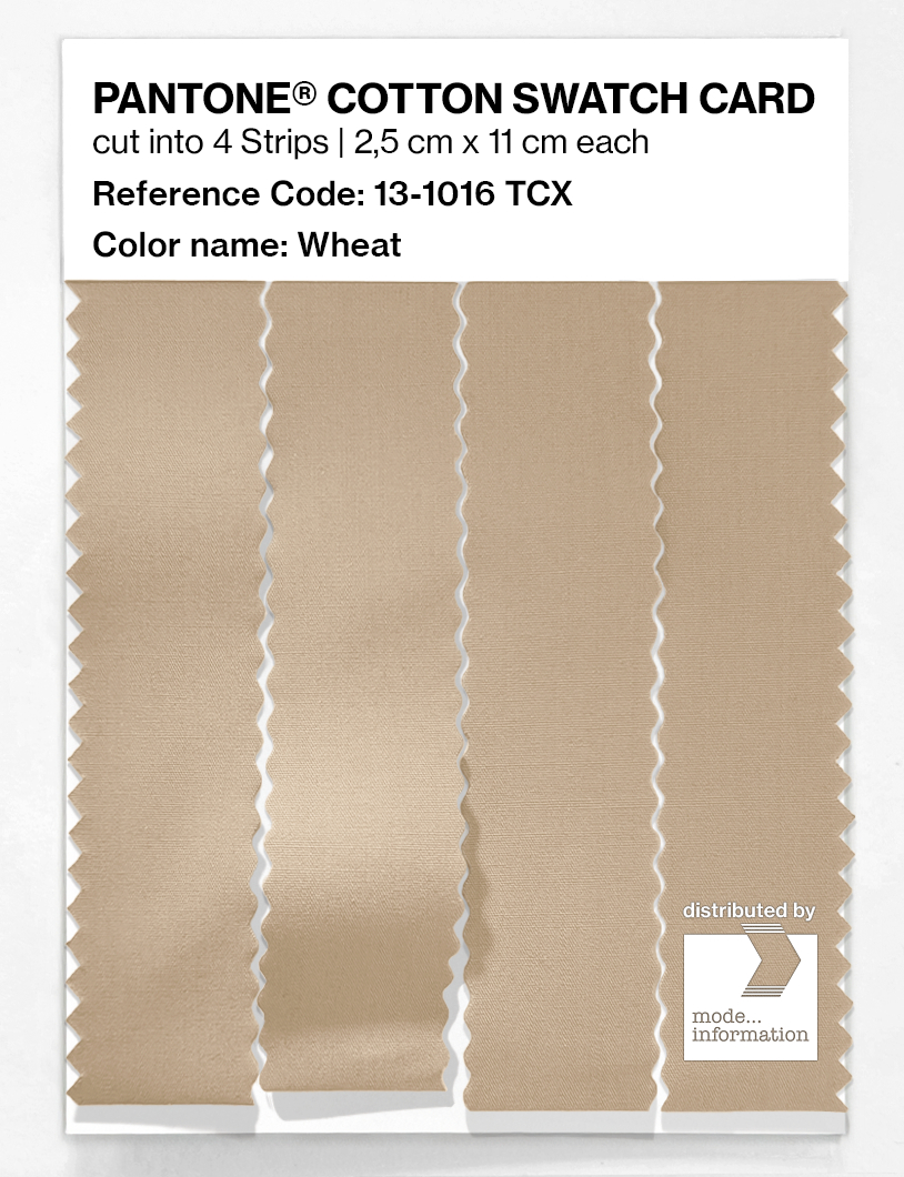 Product image 3 of the product “PANTONE® COTTON SWATCH CARD 13-1016 TCX Wheat ”