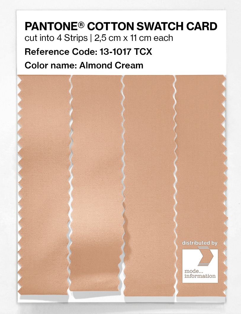 Product image 3 of the product “PANTONE® COTTON SWATCH CARD 13-1017 TCX Almond Cream ”