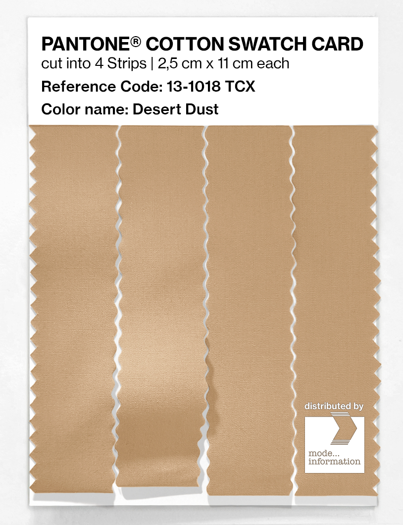 Product image 3 of the product “PANTONE® COTTON SWATCH CARD 13-1018 TCX Desert Dust ”