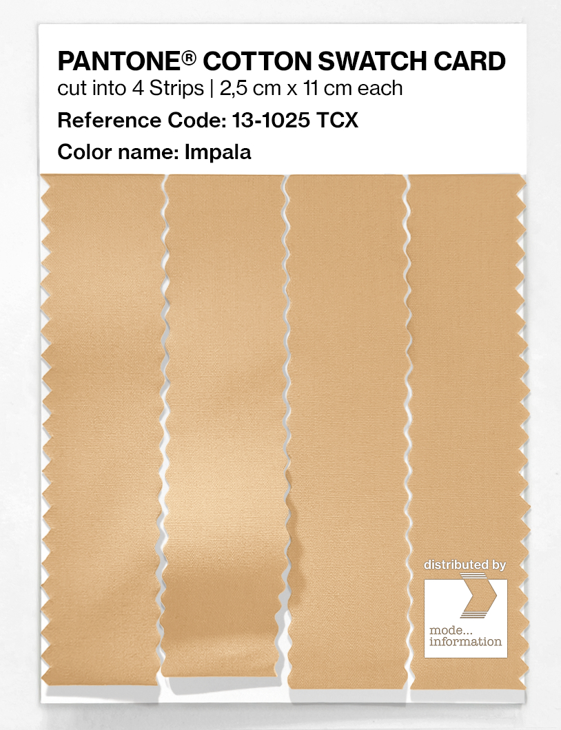 Product image 3 of the product “PANTONE® COTTON SWATCH CARD 13-1025 TCX Impala ”