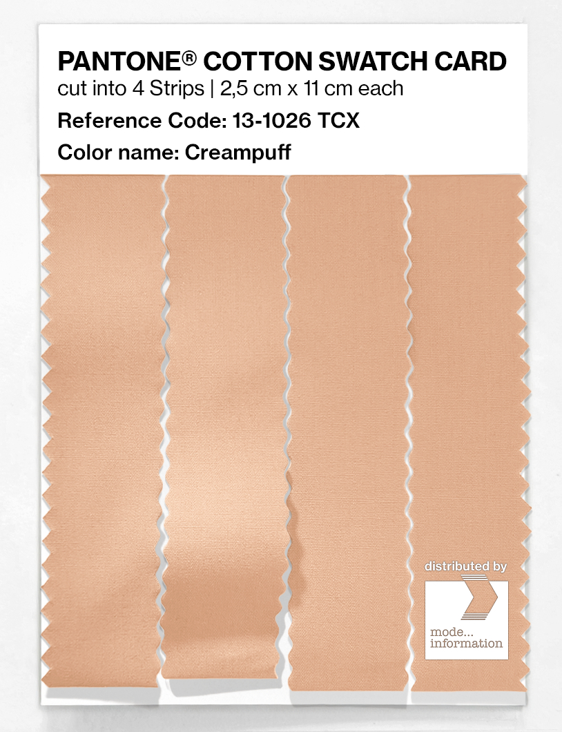 Product image 3 of the product “PANTONE® COTTON SWATCH CARD 13-1026 TCX Creampuff ”