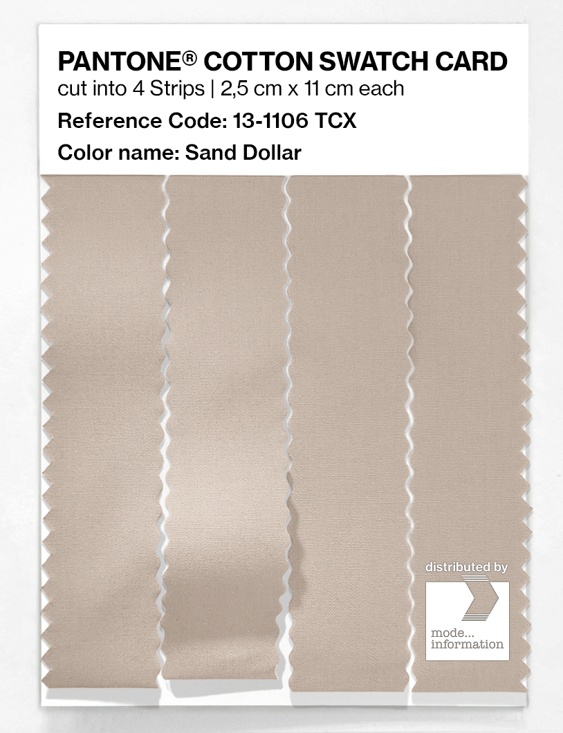 Product image 3 of the product “PANTONE® COTTON SWATCH CARD 13-1106 TCX Sand Dollar ”