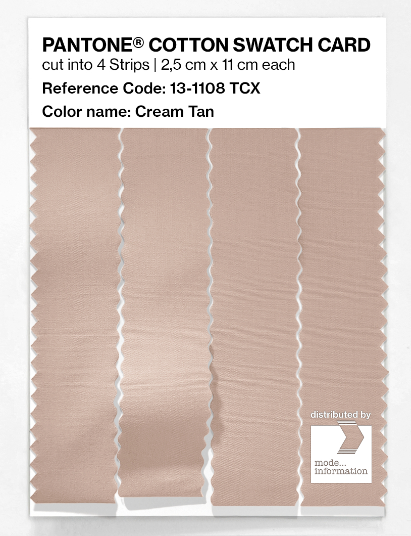 Product image 3 of the product “PANTONE® COTTON SWATCH CARD 13-1108 TCX Cream Tan ”