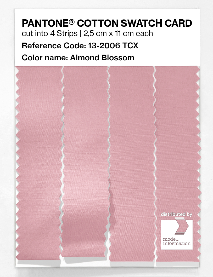 Product image 3 of the product “PANTONE® COTTON SWATCH CARD 13-2006 TCX Almond Blossom ”