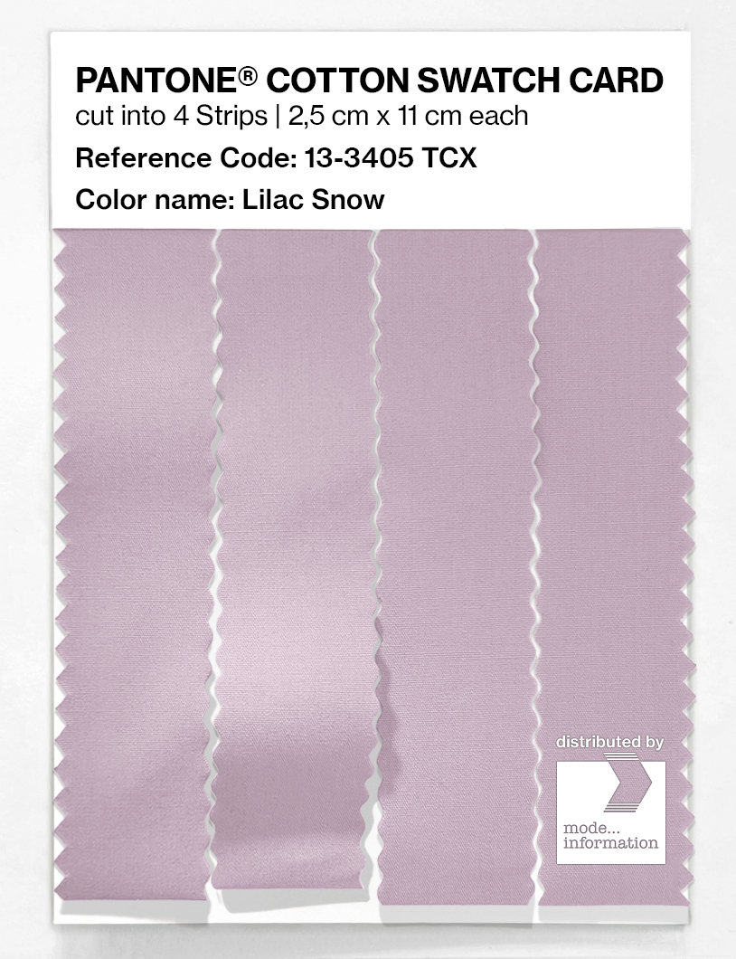Product image 3 of the product “PANTONE® COTTON SWATCH CARD 13-3405 TCX Lilac Snow ”