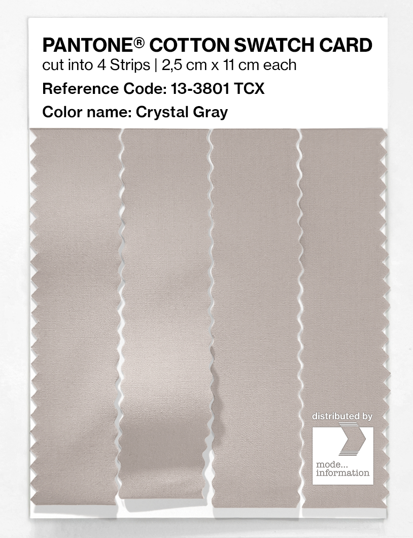 Product image 3 of the product “PANTONE® COTTON SWATCH CARD 13-3801 TCX Crystal Gray ”