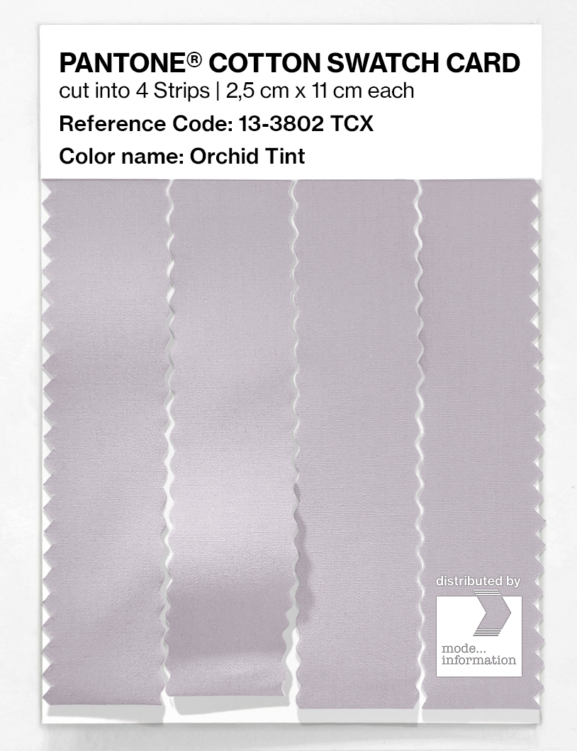 Product image 3 of the product “PANTONE® COTTON SWATCH CARD 13-3802 TCX Orchid Tint ”