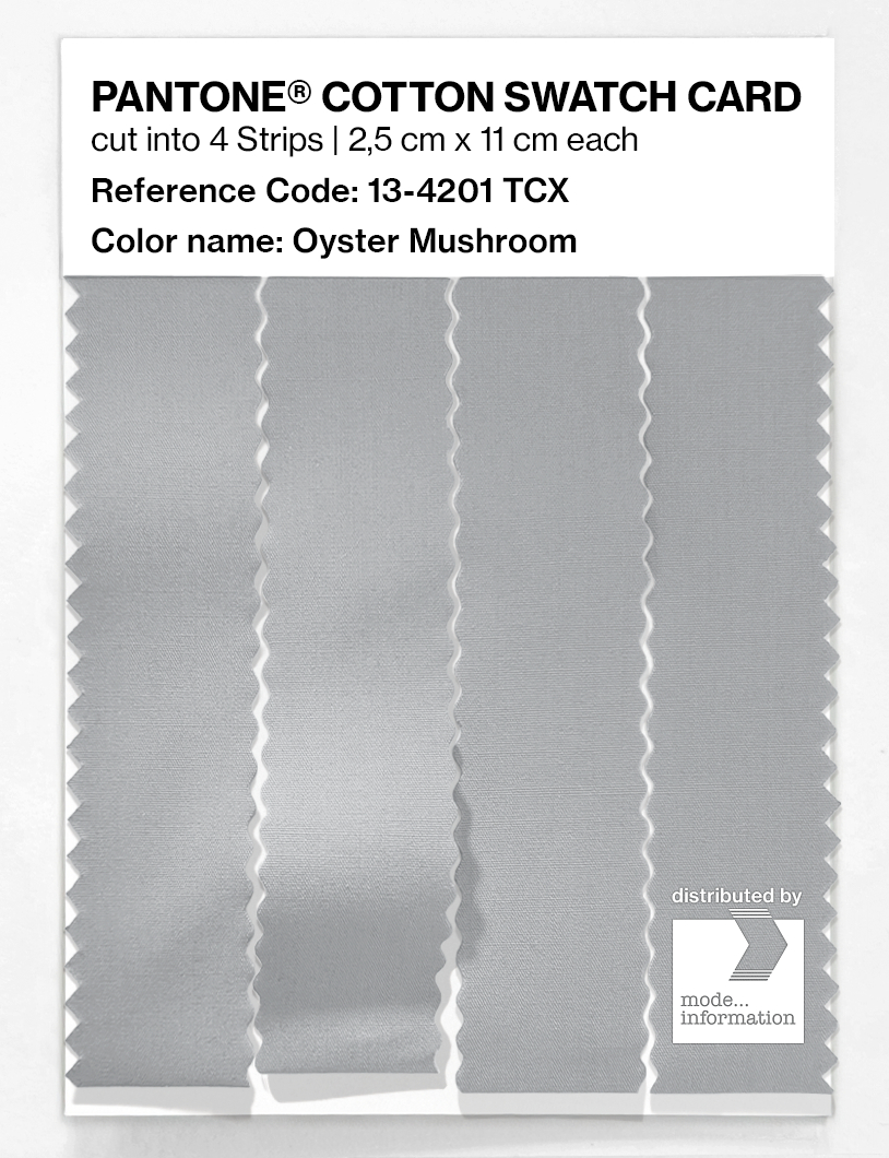 Product image 3 of the product “PANTONE® COTTON SWATCH CARD 13-4201 TCX Oyster Mushroom ”