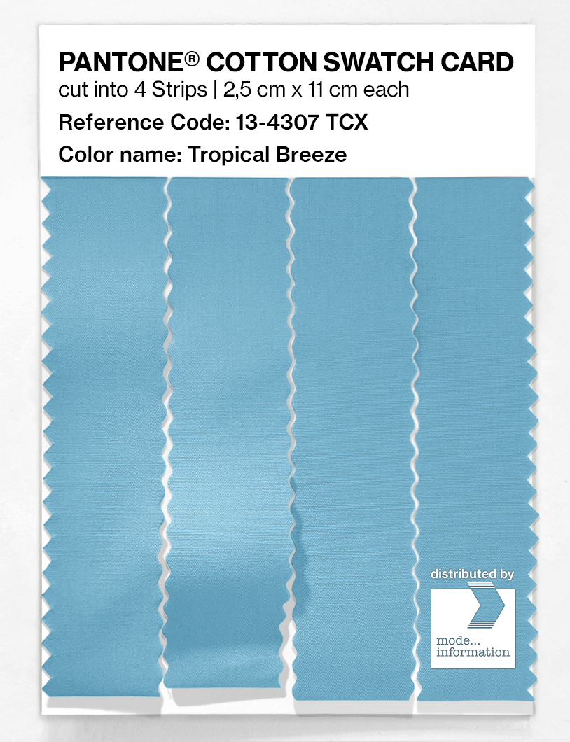 Product image 3 of the product “PANTONE® COTTON SWATCH CARD 13-4307 TCX Tropical Breeze ”
