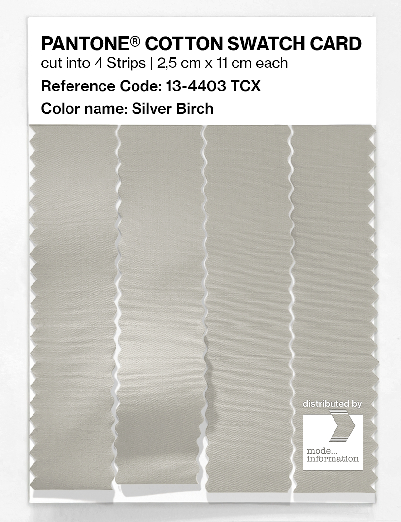 Product image 3 of the product “PANTONE® COTTON SWATCH CARD 13-4403 TCX Silver Birch ”