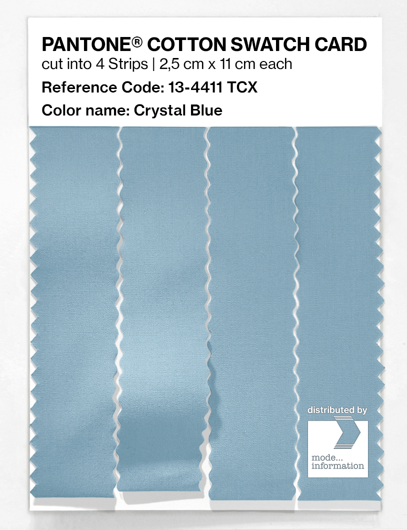 Product image 3 of the product “PANTONE® COTTON SWATCH CARD 13-4411 TCX Crystal Blue ”