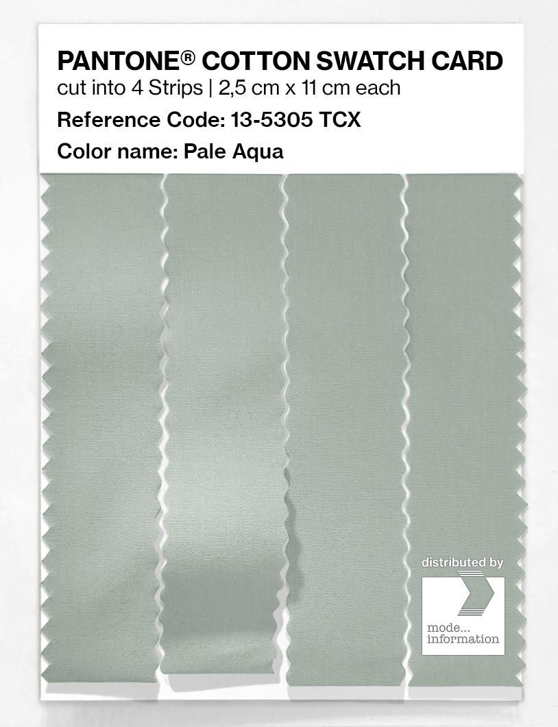 Product image 3 of the product “PANTONE® COTTON SWATCH CARD 13-5305 TCX Pale Aqua ”