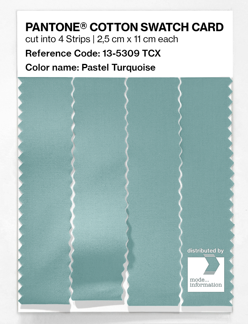 Product image 3 of the product “PANTONE® COTTON SWATCH CARD 13-5309 TCX Pastel Turquoise ”