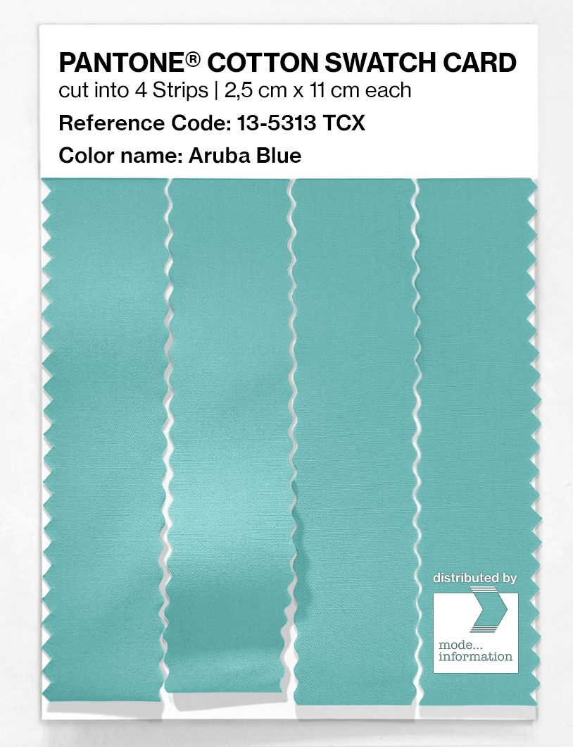 Artikelbild 3 des Artikels “PANTONE® COTTON SWATCH CARD 13-5313 TCX Aruba Blue “