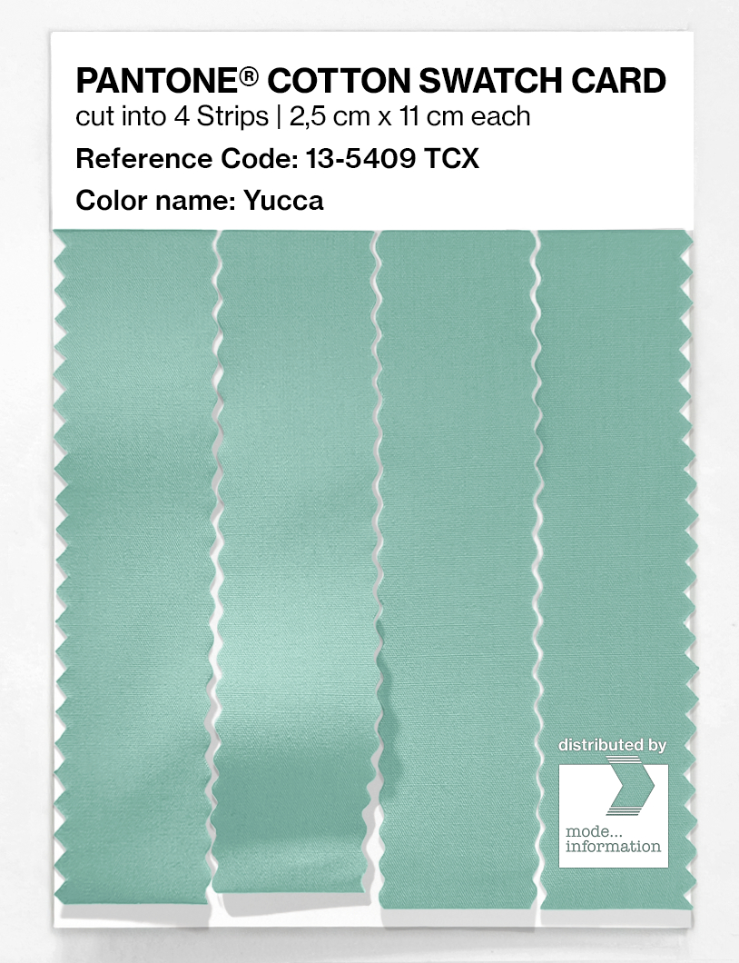 Product image 3 of the product “PANTONE® COTTON SWATCH CARD 13-5409 TCX Yucca ”