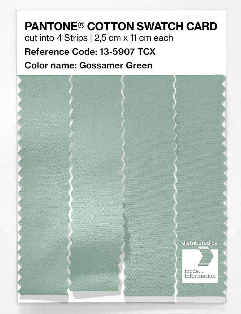 Product image 3 of the product “PANTONE® COTTON SWATCH CARD 13-5907 TCX Gossamer Green ”
