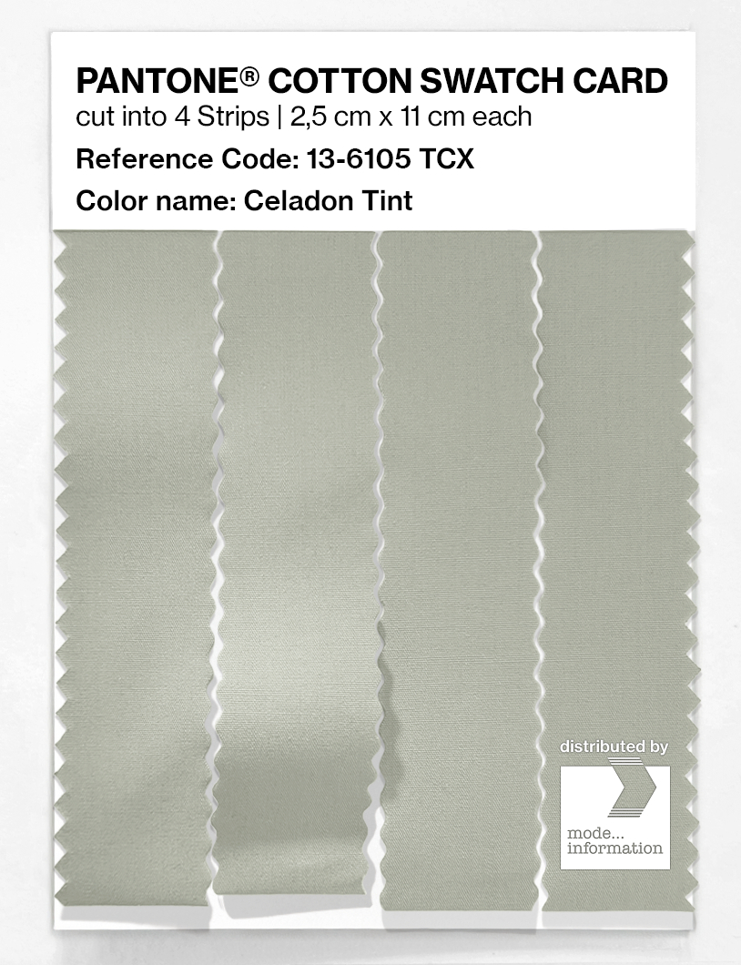 Product image 3 of the product “PANTONE® COTTON SWATCH CARD 13-6105 TCX Celadon Tint ”