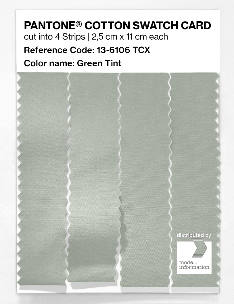 Product image 3 of the product “PANTONE® COTTON SWATCH CARD 13-6106 TCX Green Tint ”