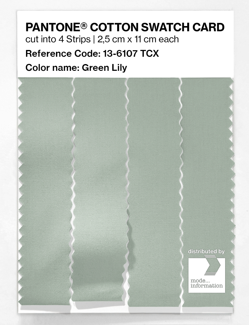 Product image 3 of the product “PANTONE® COTTON SWATCH CARD 13-6107 TCX Green Lily ”