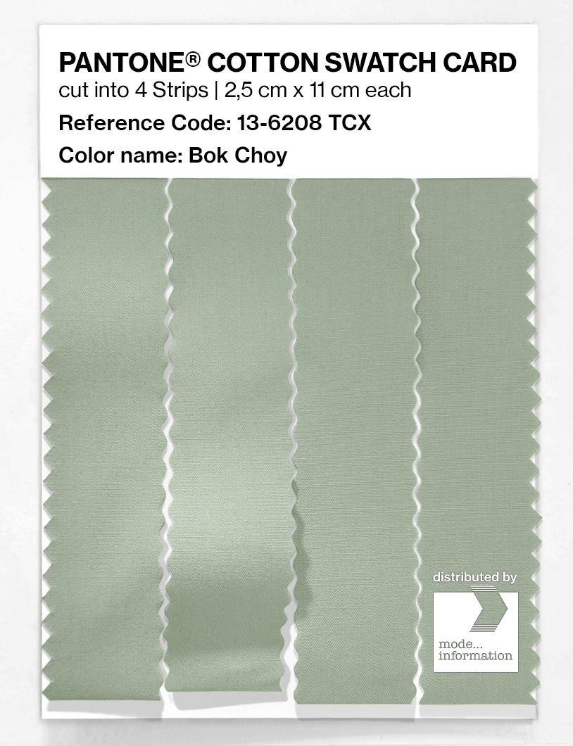 Product image 3 of the product “PANTONE® COTTON SWATCH CARD 13-6208 TCX Bok Choy ”