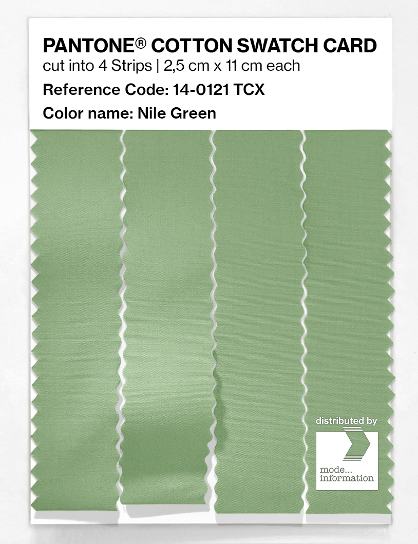 Product image 3 of the product “PANTONE® COTTON SWATCH CARD 14-0121 TCX Nile Green ”