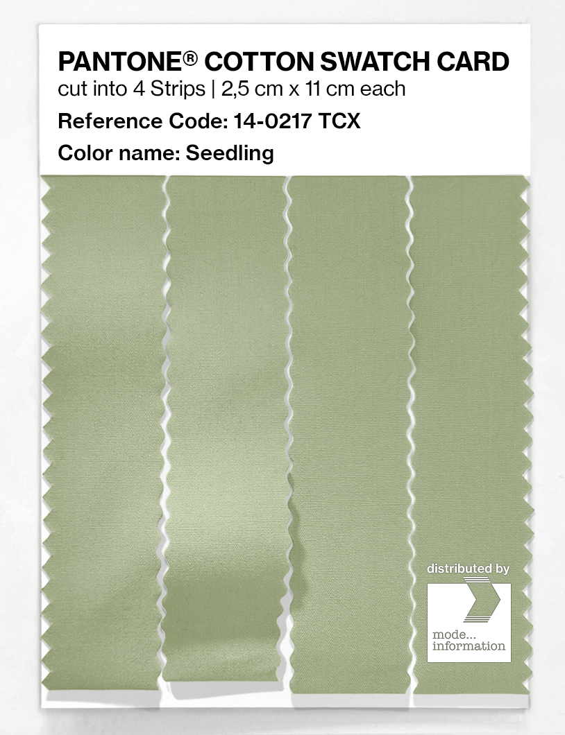 Product image 3 of the product “PANTONE® COTTON SWATCH CARD 14-0217 TCX Seedling ”