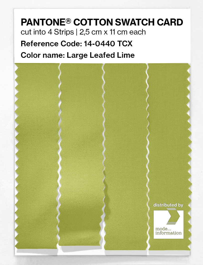 Artikelbild 3 des Artikels “PANTONE® COTTON SWATCH CARD 14-0440 TCX Large Leafed Lime “