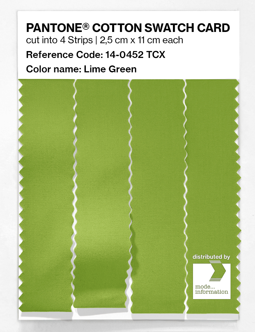 Artikelbild 3 des Artikels “PANTONE® COTTON SWATCH CARD 14-0452 TCX Lime Green “