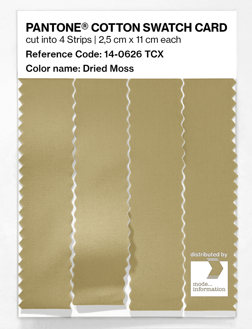 Product image 3 of the product “PANTONE® COTTON SWATCH CARD 14-0626 TCX Dried Moss ”