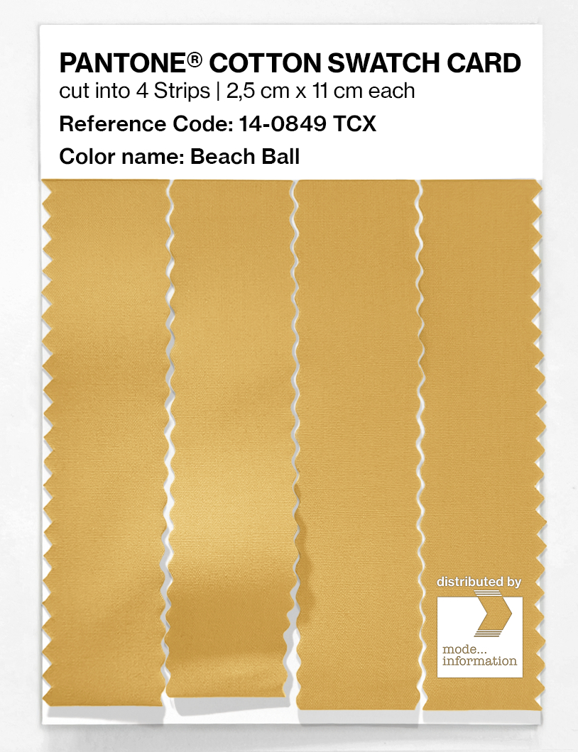 Product image 3 of the product “PANTONE® COTTON SWATCH CARD 14-0849 TCX Beach Ball ”