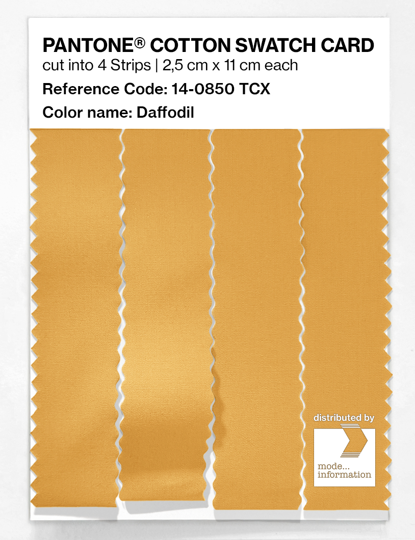 Product image 3 of the product “PANTONE® COTTON SWATCH CARD 14-0850 TCX Daffodil ”