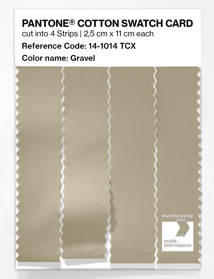 Product image 3 of the product “PANTONE® COTTON SWATCH CARD 14-1014 TCX Gravel ”