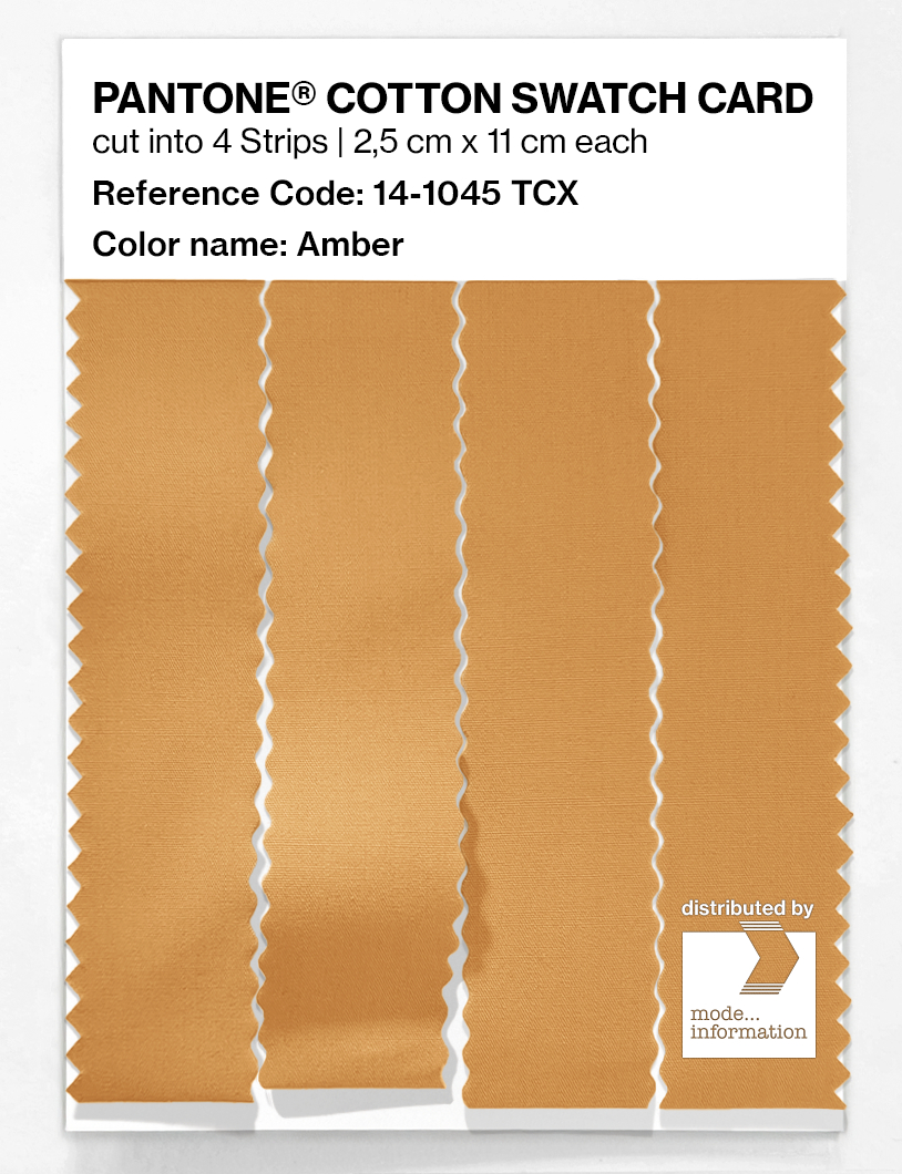 Product image 3 of the product “PANTONE® COTTON SWATCH CARD 14-1045 TCX Amber ”