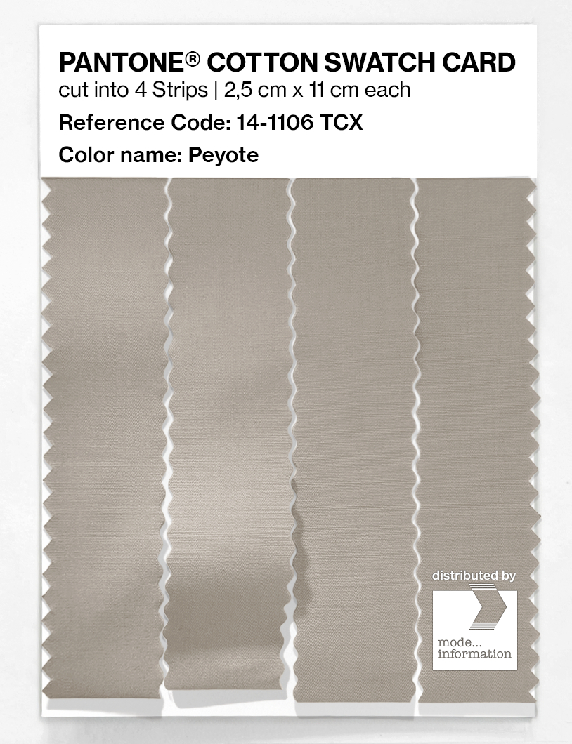 Product image 3 of the product “PANTONE® COTTON SWATCH CARD 14-1106 TCX Peyote ”
