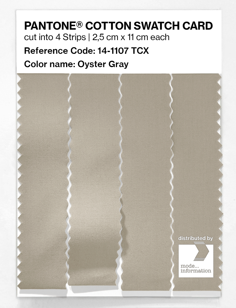 Artikelbild 3 des Artikels “PANTONE® COTTON SWATCH CARD 14-1107 TCX Oyster Gray “