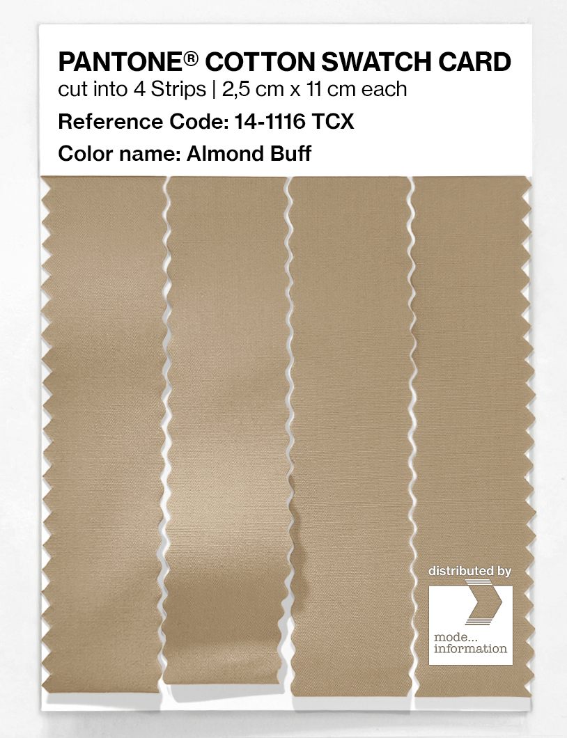 Product image 3 of the product “PANTONE® COTTON SWATCH CARD 14-1116 TCX Almond Buff ”