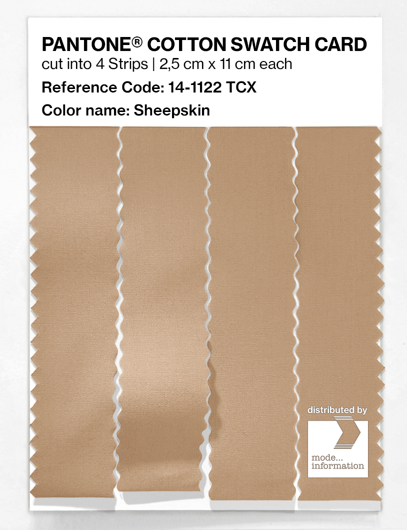 Product image 3 of the product “PANTONE® COTTON SWATCH CARD 14-1122 TCX Sheepskin ”