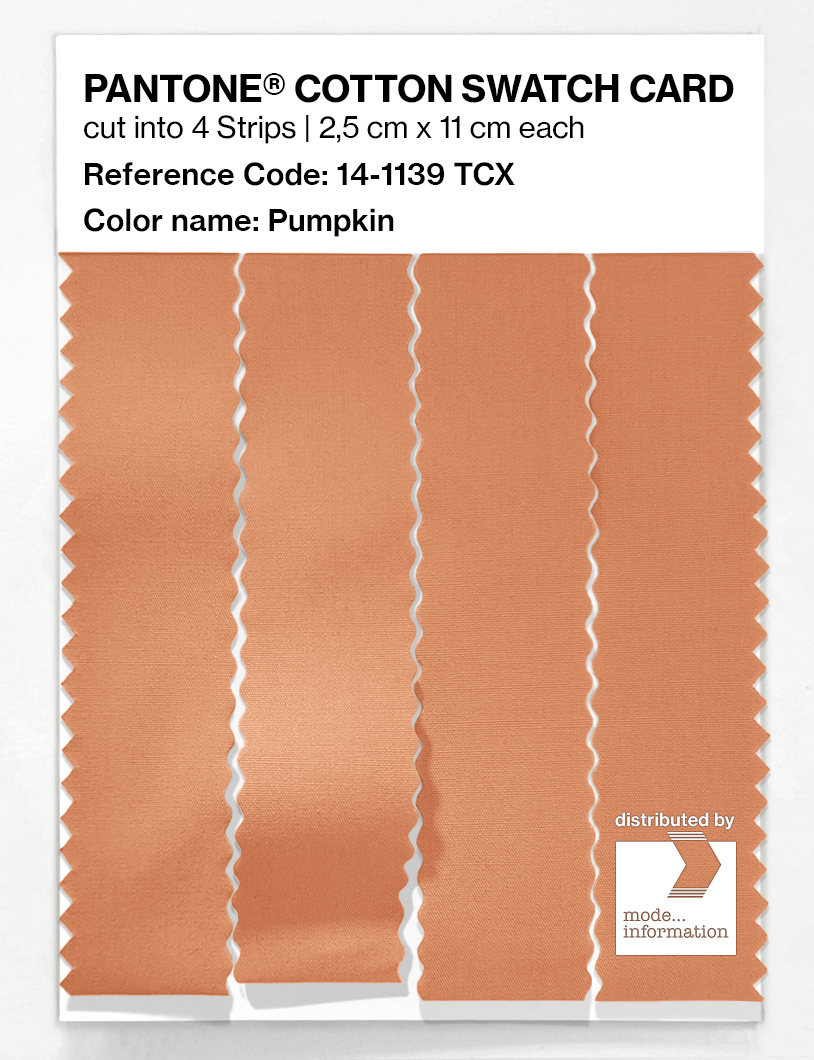 Product image 3 of the product “PANTONE® COTTON SWATCH CARD 14-1139 TCX Pumpkin ”