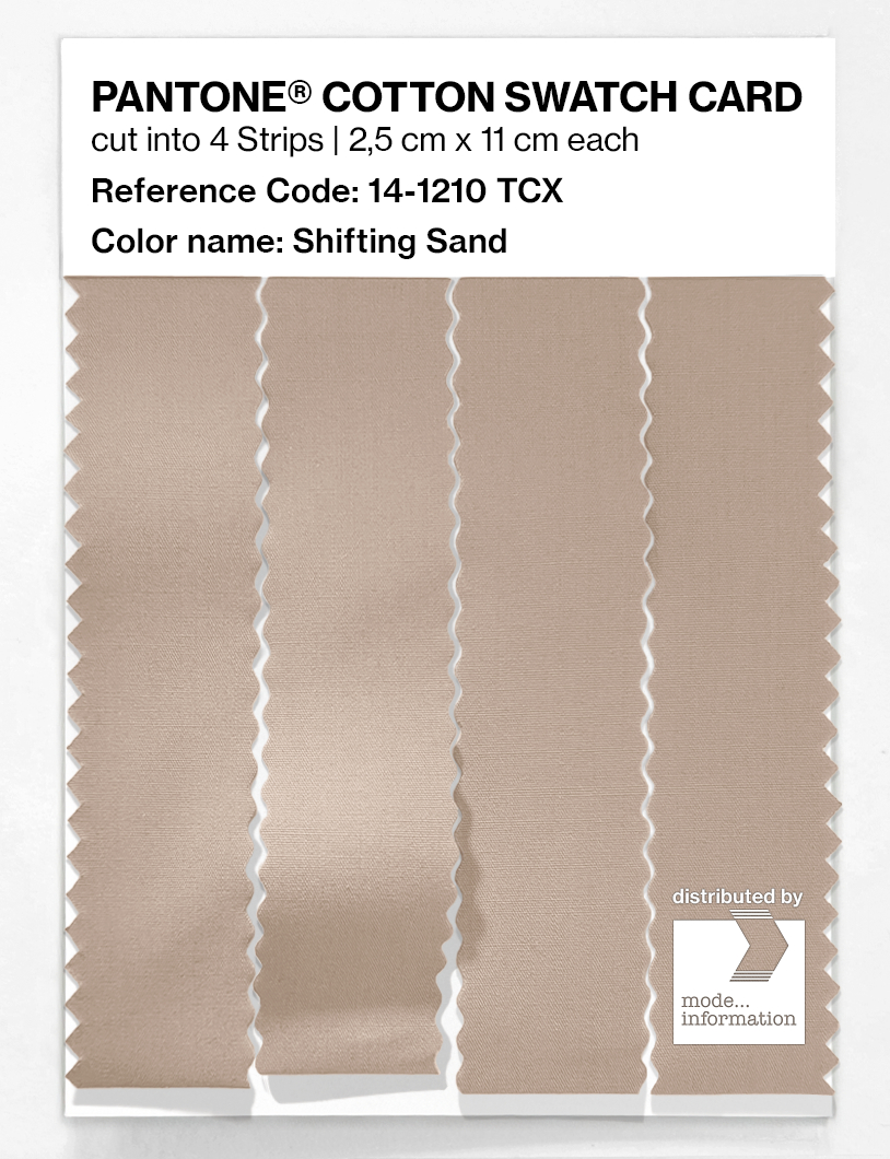 Product image 3 of the product “PANTONE® COTTON SWATCH CARD 14-1210 TCX Shifting Sand ”