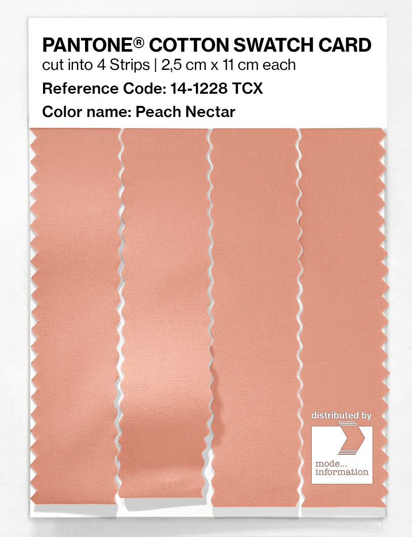 Product image 3 of the product “PANTONE® COTTON SWATCH CARD 14-1228 TCX Peach Nectar ”