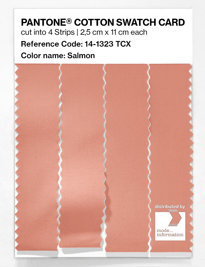 Product image 3 of the product “PANTONE® COTTON SWATCH CARD 14-1323 TCX Salmon ”