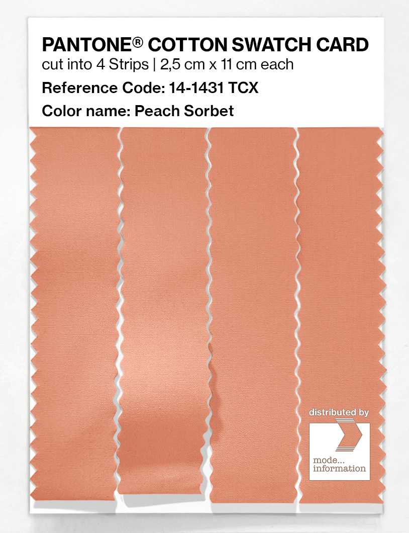 Artikelbild 3 des Artikels “PANTONE® COTTON SWATCH CARD 14-1431 TCX Peach Sorbet “