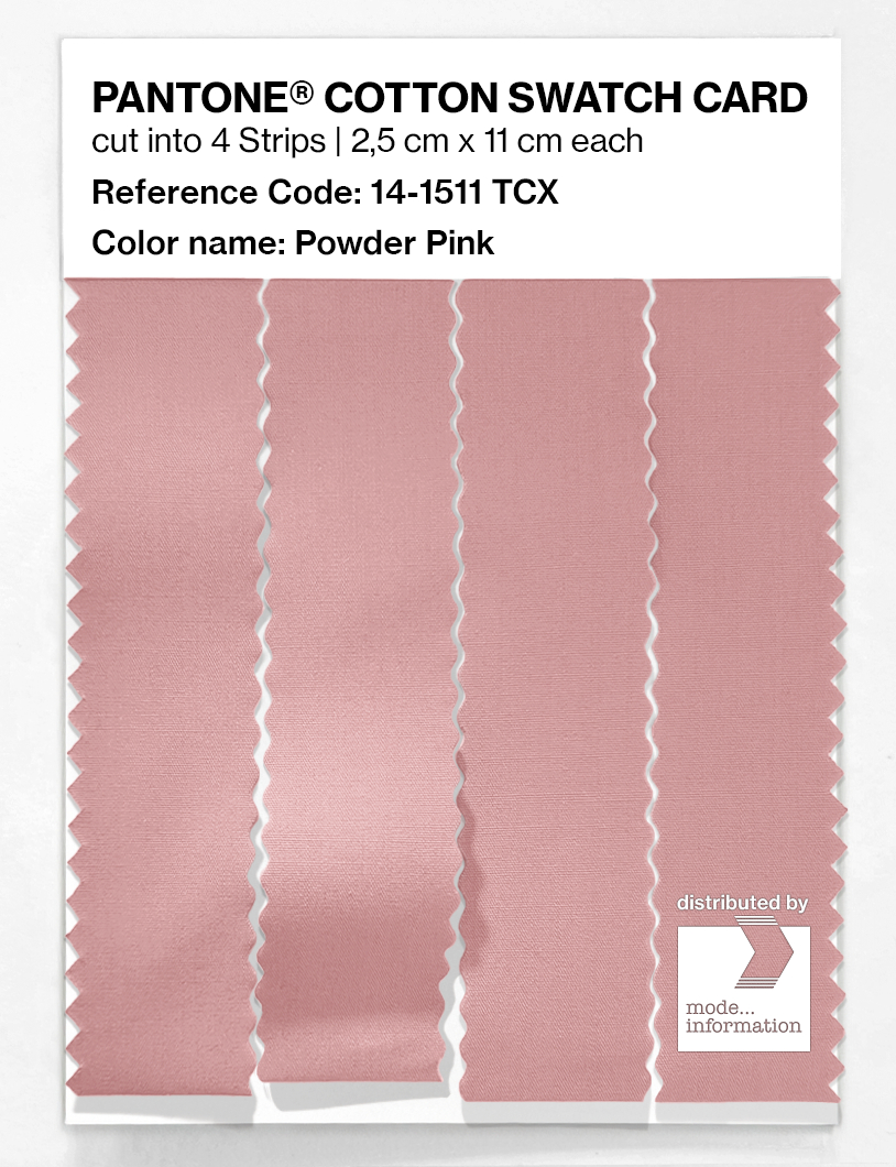 Product image 3 of the product “PANTONE® COTTON SWATCH CARD 14-1511 TCX Powder Pink ”