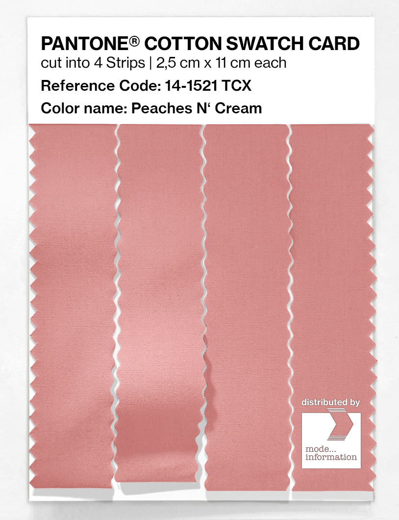 Product image 3 of the product “PANTONE® COTTON SWATCH CARD 14-1521 TCX Peaches N' Cream ”
