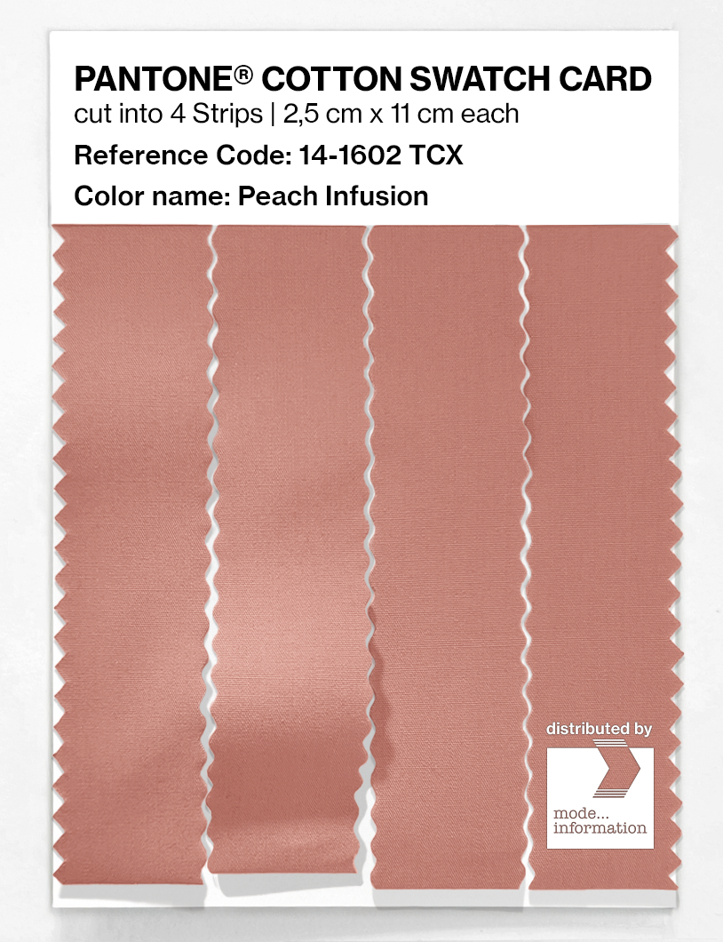 Product image 3 of the product “PANTONE® COTTON SWATCH CARD 14-1602 TCX Peach Infusion ”