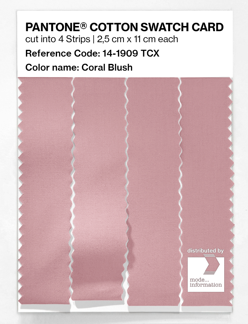 Artikelbild 3 des Artikels “PANTONE® COTTON SWATCH CARD 14-1909 TCX Coral Blush “