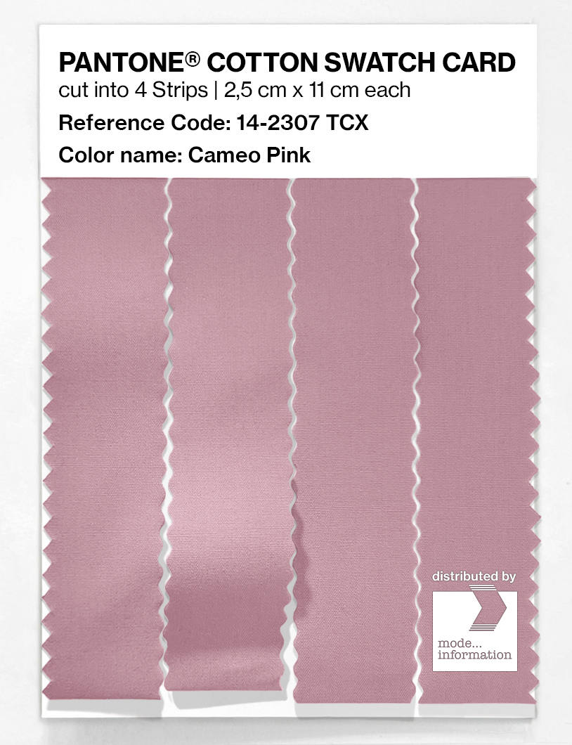 Product image 3 of the product “PANTONE® COTTON SWATCH CARD 14-2307 TCX Cameo Pink ”