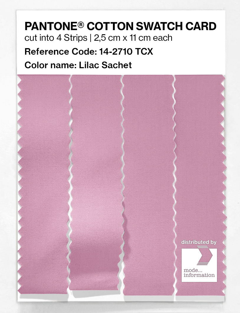 Product image 3 of the product “PANTONE® COTTON SWATCH CARD 14-2710 TCX Lilac Sachet ”