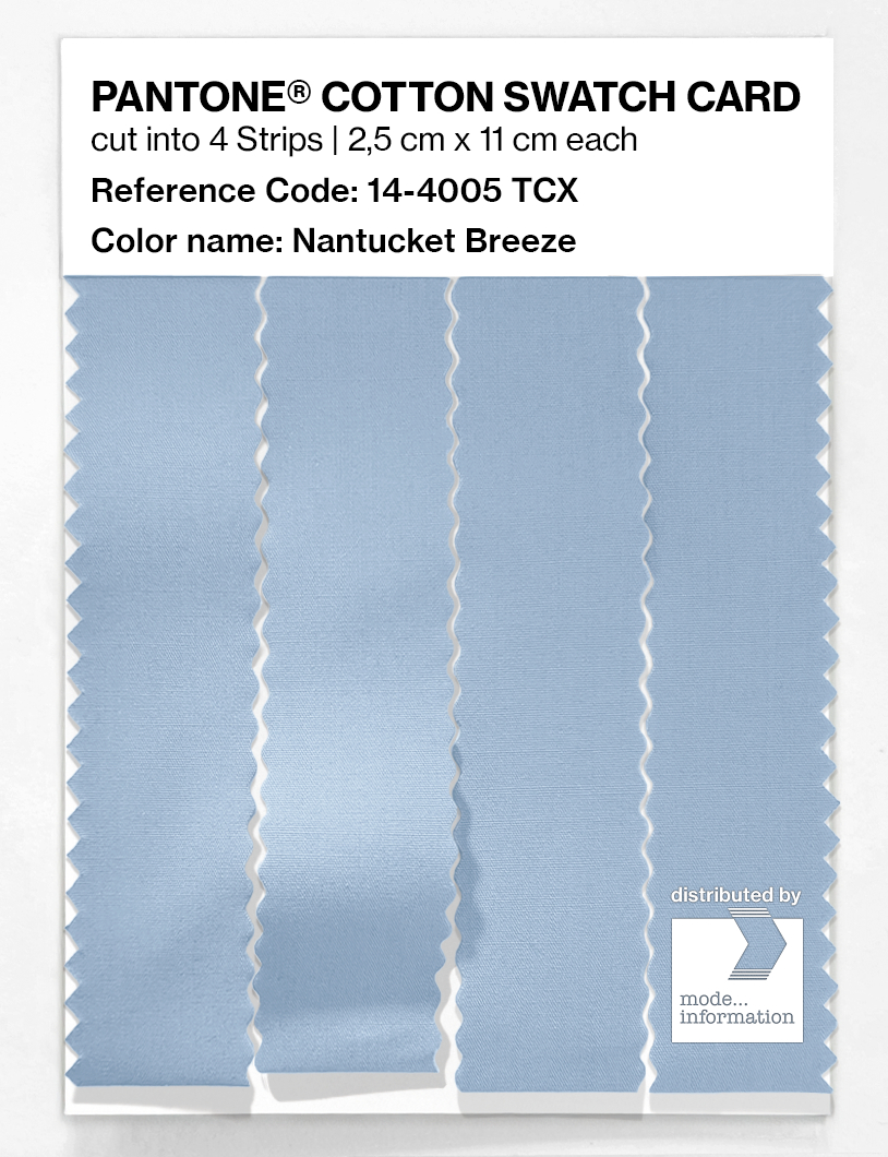 Product image 3 of the product “PANTONE® COTTON SWATCH CARD 14-4005 TCX Nantucket Breeze ”
