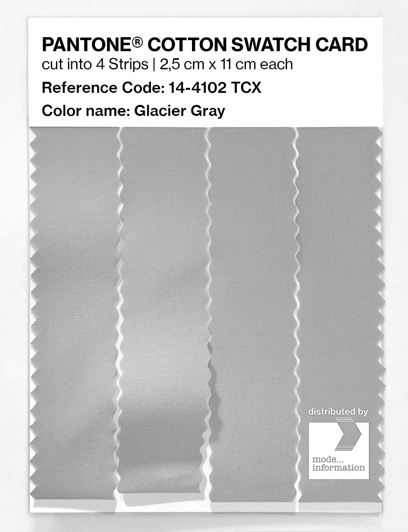 Product image 3 of the product “PANTONE® COTTON SWATCH CARD 14-4102 TCX Glacier Gray ”